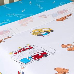 img 3 attached to 🛠️ Jo's Garage: Twin 3-Piece Hypoallergenic Microfiber Sheet Set for Kids Bedding by JumpOff Jo