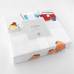 img 4 attached to 🛠️ Jo's Garage: Twin 3-Piece Hypoallergenic Microfiber Sheet Set for Kids Bedding by JumpOff Jo