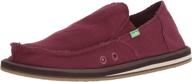 👞 sanuk men's hemp slip burgundy slip-on loafers - stylish men's shoes логотип