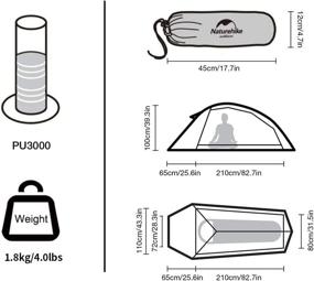 img 1 attached to 🏕️ Naturehike Cloud-Up 1 Person Lightweight Backpacking Tent with Footprint - Ultimate Dome Camping Hiking Waterproof Tent for Solo Backpackers