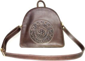 img 4 attached to Leather Crafted Shoulder Vintage Burgundy Women's Handbags & Wallets in Shoulder Bags