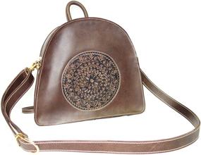 img 3 attached to Leather Crafted Shoulder Vintage Burgundy Women's Handbags & Wallets in Shoulder Bags