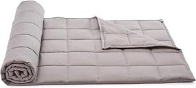 img 2 attached to 🛏️ Amazon Basics All-Season Cotton Weighted Blanket - 15-Pound, 60"x 80" (Full/Queen), Dark Grey