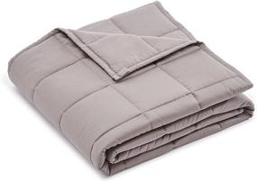 img 3 attached to 🛏️ Amazon Basics All-Season Cotton Weighted Blanket - 15-Pound, 60"x 80" (Full/Queen), Dark Grey