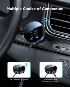 img 2 attached to 📻 KUULAA Bluetooth Car Adapter: Hands-Free Music Streaming & FM Transmitter for Car Stereo with Microphone, Aux Input and TF Card MP3 Port