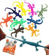 🦎 upbrands 48 super stretchy lizard toys 3" bulk set for birthday party favors, goodie bags, and easter egg stuffers логотип