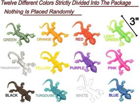 img 3 attached to 🦎 UpBrands 48 Super Stretchy Lizard Toys 3" Bulk Set for Birthday Party Favors, Goodie Bags, and Easter Egg Stuffers