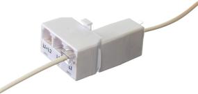 img 2 attached to 2 Line Telephone Splitter Adapter - Triple Splitter (Line 1, Line 2, Twin Line) - Dual Line Separator - 4 Conductor Connector (2 Phone Lines) - White, Pack of 2