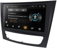 🚗 9 inch touch screen android 10 car stereo navigation with bluetooth, wifi, usb, steering wheel control, mirror-link, 4g, tpms, gps for mercedez-benz e-class w211 w463 w209 w219 double din head unit logo