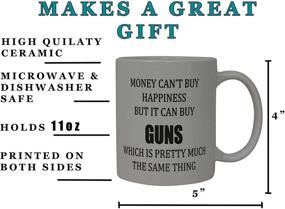 img 2 attached to 🔫 In the Pursuit of Happiness: Gun-themed Funny Coffee Mug - A Perfect Novelty Gift for Men, Hunters, and Hunting Enthusiasts