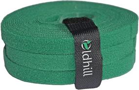 img 2 attached to 🔗 Oldhill Fastening Tapes Hook and Loop Reusable Straps - 1/2" Width, 15' x 3 Rolls (Green)