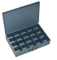 📦 durable durham 111-95-ind gray cold rolled steel individual large scoop box with 20 compartments – 18" w x 3" h x 12" d logo