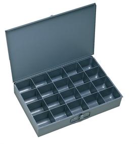 img 1 attached to 📦 Durable Durham 111-95-IND Gray Cold Rolled Steel Individual Large Scoop Box with 20 Compartments – 18" W x 3" H x 12" D