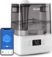 😌 levoit humidifiers for large bedroom and home, 6l top fill cool mist ultrasonic air with essential oils diffuser, ideal for plants and indoor use, smart control with humidistat, quiet & easy to clean, gray logo