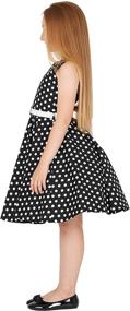 img 1 attached to BlackButterfly Audrey Vintage Polka Girls Girls' Clothing in Dresses