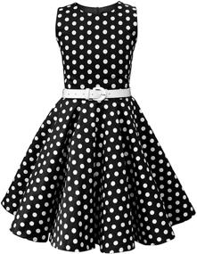 img 4 attached to BlackButterfly Audrey Vintage Polka Girls Girls' Clothing in Dresses
