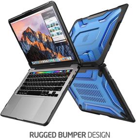 img 1 attached to 🔷 Protective MacBook Pro 13 Inch Case: SUPCASE Unicorn Beetle Slim Rubberized TPU Bumper Cover (Blue) with Touch Bar and Touch ID- 2020-2016 Release