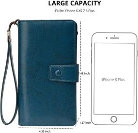 img 2 attached to 👜 Capacity-Enhancing Leather Wristlet Wallets: Ideal Women's Handbags & Wallets for Maximum Storage