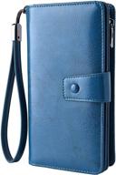 👜 capacity-enhancing leather wristlet wallets: ideal women's handbags & wallets for maximum storage logo