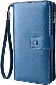 img 4 attached to 👜 Capacity-Enhancing Leather Wristlet Wallets: Ideal Women's Handbags & Wallets for Maximum Storage