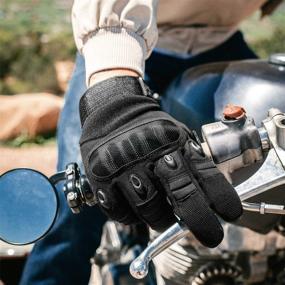 img 1 attached to 🧤 Indie Ridge Powersports Motorcycle Gloves: Lightweight Carbon Fiber Racing Gloves for Mobile Touch Screen (Size Large)