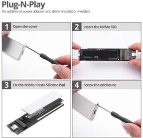 img 1 attached to SIIG JU-SA0W11-S1 портативный корпус USB C NVMe SSD - адаптер 10Gbps USB 3.1 Gen 2 к NVMe SSD - поддержка Windows и Mac OS