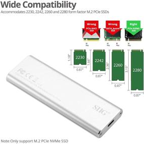 img 2 attached to SIIG JU-SA0W11-S1 USB C NVMe SSD Portable Enclosure - 10Gbps USB 3.1 Gen 2 to NVMe SSD Adapter Enclosure - Support for Windows and Mac OS