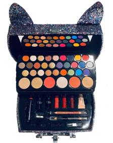 img 2 attached to 💄 BR Carry All Trunk Train Case: Artist Design Make Up Set in Creamy Shades