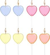 heart shaped lollipop simulation accessory gift transparent logo