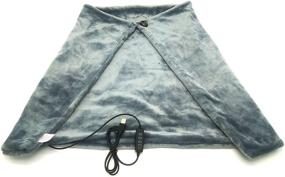 img 4 attached to 🔌 CEBuy USB Heated Shawl, Electric Blanket Throws - 5V/2A-3-Heat Setting, 34X22 Inch - for Car, Office, and Home (Grey)