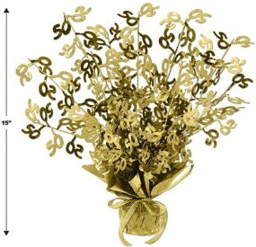 img 2 attached to 🌟 Shimmering Gold Gleam 'N Burst Centerpiece: Ideal for 50th Wedding Anniversary & Birthday Party Decor, 15