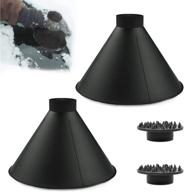 cone-shaped round windshield ice scraper: the ultimate magic scraper for effortless snow removal! logo