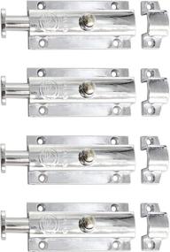 img 1 attached to LBY 4pcs 3.46'' Zinc Alloy Barrel Bolt Latch for Doors and Windows, Spring Loaded Metal Lock Bolt Latch with Zinc Alloy Construction