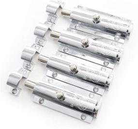 img 3 attached to LBY 4pcs 3.46'' Zinc Alloy Barrel Bolt Latch for Doors and Windows, Spring Loaded Metal Lock Bolt Latch with Zinc Alloy Construction