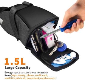 img 3 attached to Enhance Your Cycling Experience with the 🚴 Number-One 1.5L Bicycle Strap-On Saddle Bag Seat Pack