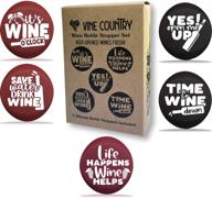 🍷 quirky wine stoppers - 5 fun and reusable bottle stopper cap set with gift box - perfect wine gift accessory for friends logo