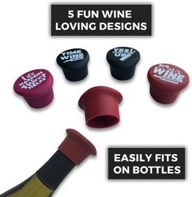 img 3 attached to 🍷 Quirky Wine Stoppers - 5 Fun and Reusable Bottle Stopper Cap Set With Gift Box - Perfect Wine Gift Accessory for Friends