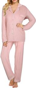 img 4 attached to Ekouaer Pajama Womens Sleepwear Nightwear Women's Clothing in Lingerie, Sleep & Lounge