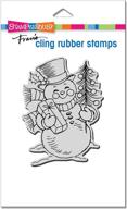 stampendous crp337 cling stamp snowman smile logo