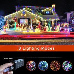 img 2 attached to (New) FUNIAO Christmas Star String Lights 320 LED - Indoor Outdoor Waterproof String Lights with Star Topper - 8 Lighting Modes Waterfall Lights for Tree Decor - Holiday, Wedding, Gift (Multicolor)