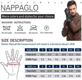 img 1 attached to 🧤 Nappaglo Fingerless Deerskin Leather Motorcycle Accessories for Men