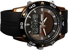 img 3 attached to 🌞 Avaner Solar Watch: Mens Sports Sun-Powered Dual Time Display Wrist Watch with Backlight and Silicone Strap