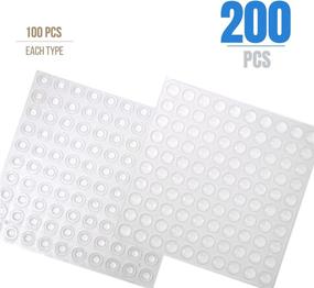 img 2 attached to 🔘 Mozoalnd 200 PCS Clear Rubber Feet Adhesive Bumper Pads for Cabinets, Drawers, Glass Tops, Picture Frames, Cutting Boards - Self Stick Sound Dampening Bumpers