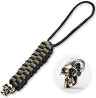 🔪 m-tac skull knife lanyards with beads - enhanced tactical paracord lanyard for knives – premium cuboid design логотип