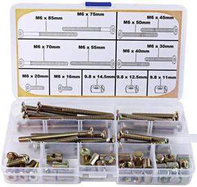 img 4 attached to 🔩 Crib Screws Parts Replacements - M6 Baby Bed Crib Bolts and Barrel Nuts for Furniture Bed Cot Bunk - Various Sizes (16mm, 20mm, 30mm, 40mm, 45mm, 50mm, 55mm, 70mm, 75mm, 85mm) Crib Bolts