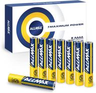 🔋 allmax aaaa (4-a) maximum power alkaline batteries (8 count) – ultra long-lasting aaaa (4-a) lr61 battery pack, 5-year shelf life, leak-proof design, device compatible – ideal for surface and stylus pens (1.5v) logo