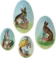 🐣 handmade paper mache easter eggs set of 4 - festive decorations & centerpieces for easter by shalinindia logo