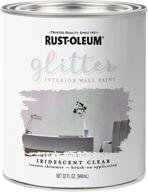 ✨ rust-oleum glitter interior wall paint - 32 fl oz (pack of 1), iridescent clear logo