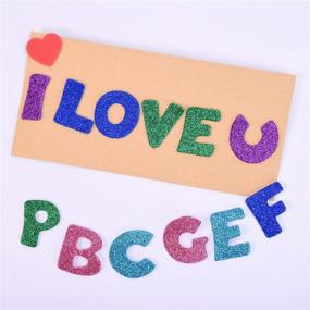 img 3 attached to 🎃 WJBB 5 Sets Glitter Foam Letter Stickers for Halloween, Christmas, and Valentine's Day Decorations - Assorted Colors (Letter)