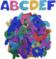 🎃 wjbb 5 sets glitter foam letter stickers for halloween, christmas, and valentine's day decorations - assorted colors (letter) logo